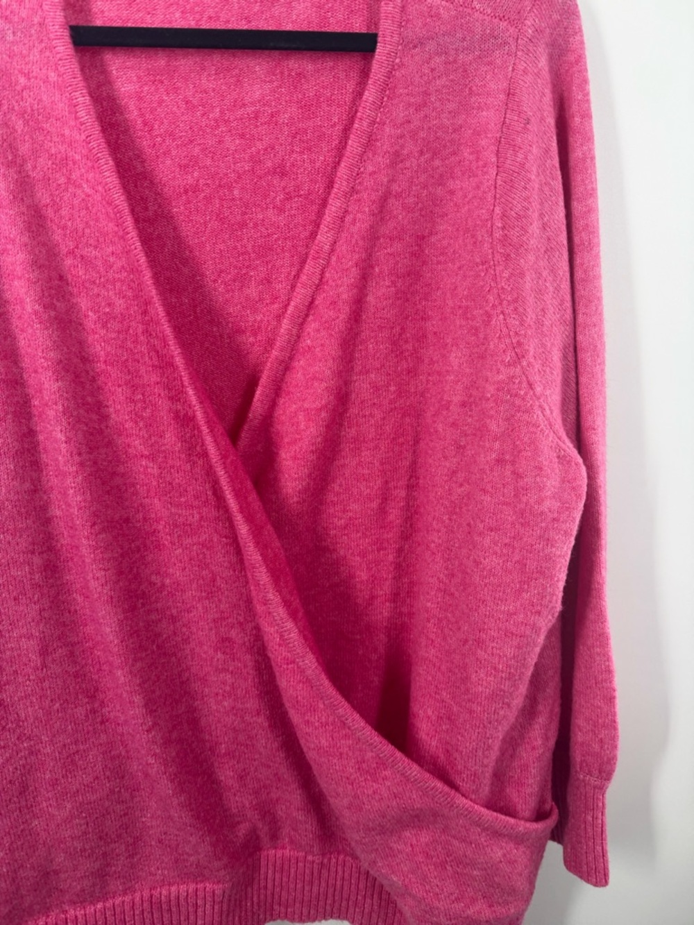 Torrid Vegan Cashmere Pullover Surplice Sweater Pink - Picture 4 of 8